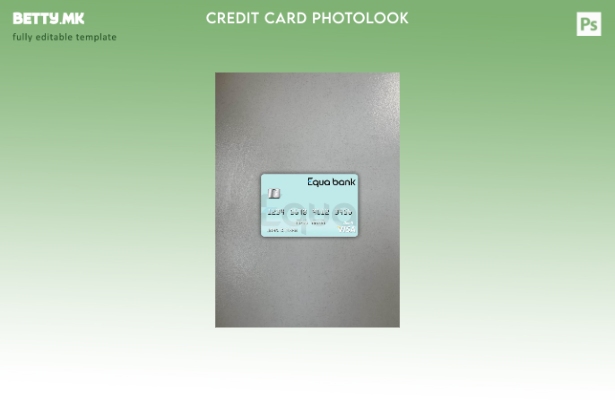 модерен стил Чешка Equa Bank виза дебитна картичка photolook пред шаблон